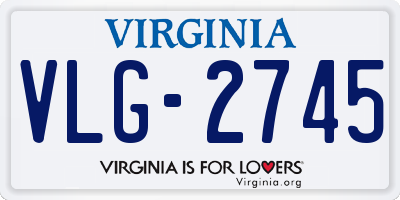 VA license plate VLG2745