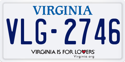 VA license plate VLG2746