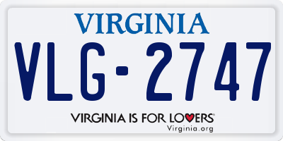 VA license plate VLG2747