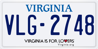 VA license plate VLG2748