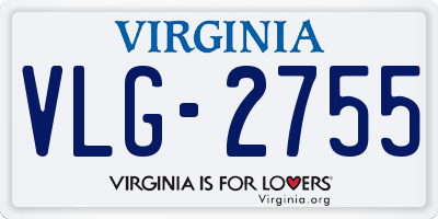 VA license plate VLG2755