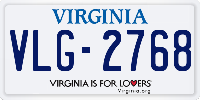 VA license plate VLG2768