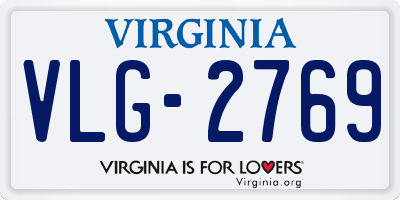 VA license plate VLG2769