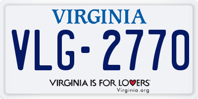 VA license plate VLG2770