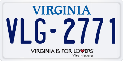 VA license plate VLG2771