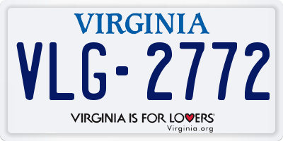 VA license plate VLG2772