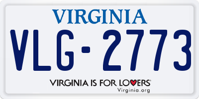 VA license plate VLG2773