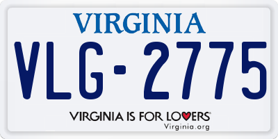 VA license plate VLG2775