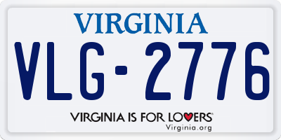 VA license plate VLG2776