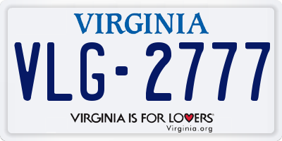 VA license plate VLG2777