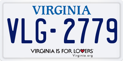 VA license plate VLG2779