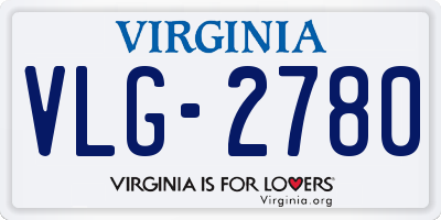VA license plate VLG2780