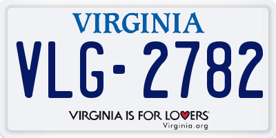 VA license plate VLG2782