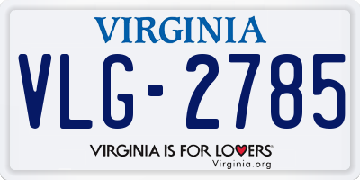 VA license plate VLG2785