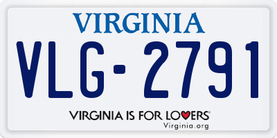 VA license plate VLG2791