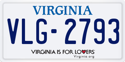 VA license plate VLG2793