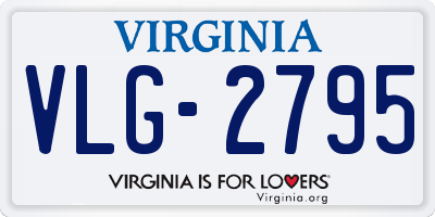 VA license plate VLG2795