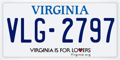 VA license plate VLG2797