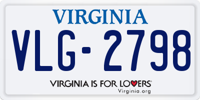 VA license plate VLG2798