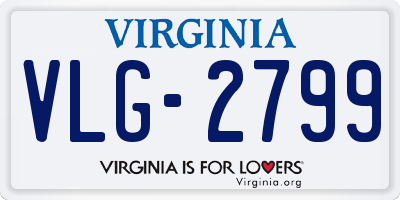 VA license plate VLG2799