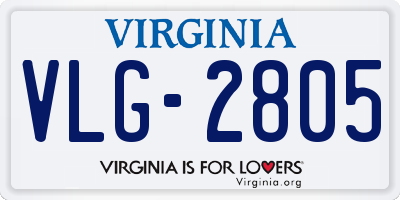 VA license plate VLG2805