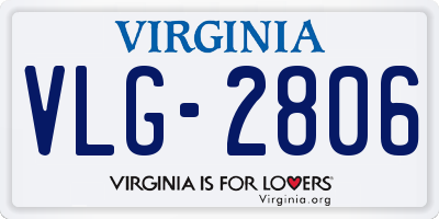 VA license plate VLG2806