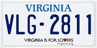 VA license plate VLG2811