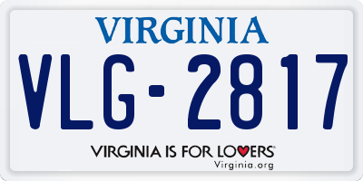 VA license plate VLG2817