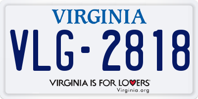 VA license plate VLG2818
