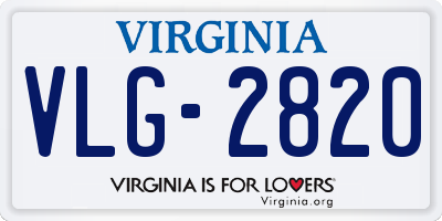 VA license plate VLG2820