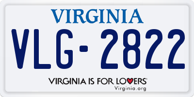 VA license plate VLG2822