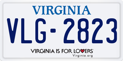 VA license plate VLG2823