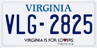 VA license plate VLG2825