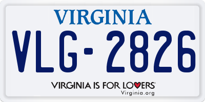 VA license plate VLG2826