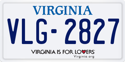 VA license plate VLG2827