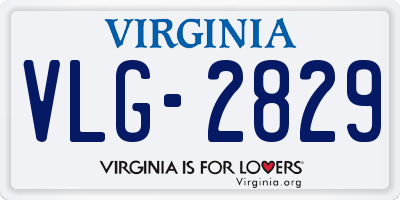 VA license plate VLG2829