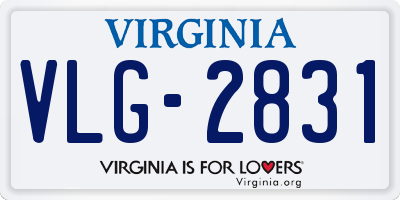 VA license plate VLG2831