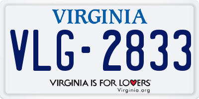 VA license plate VLG2833