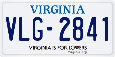 VA license plate VLG2841