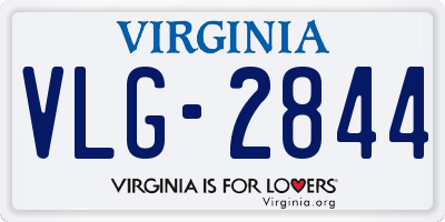 VA license plate VLG2844
