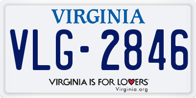 VA license plate VLG2846