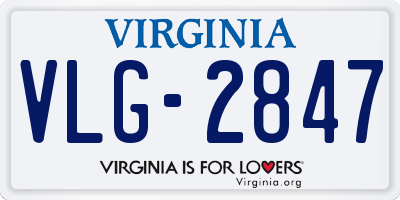 VA license plate VLG2847
