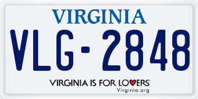 VA license plate VLG2848