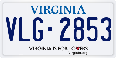 VA license plate VLG2853