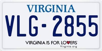 VA license plate VLG2855