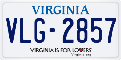 VA license plate VLG2857