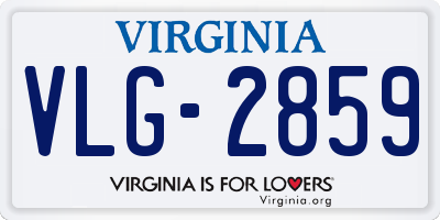 VA license plate VLG2859