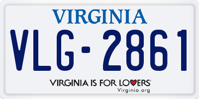 VA license plate VLG2861