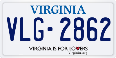 VA license plate VLG2862