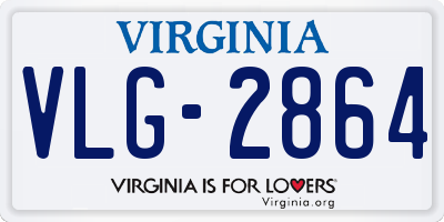 VA license plate VLG2864